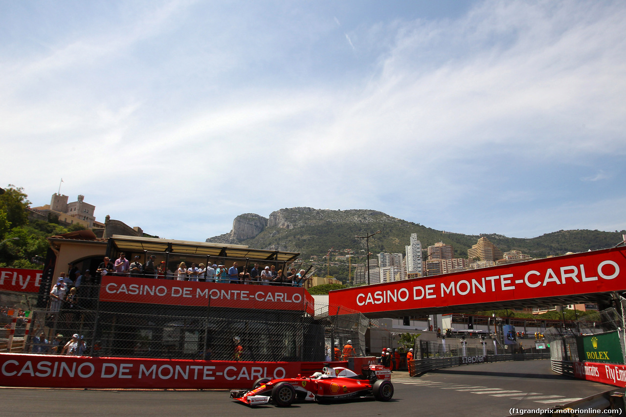 GP MONACO, 28.05.2016 - Prove Libere 3, Sebastian Vettel (GER) Ferrari SF16-H