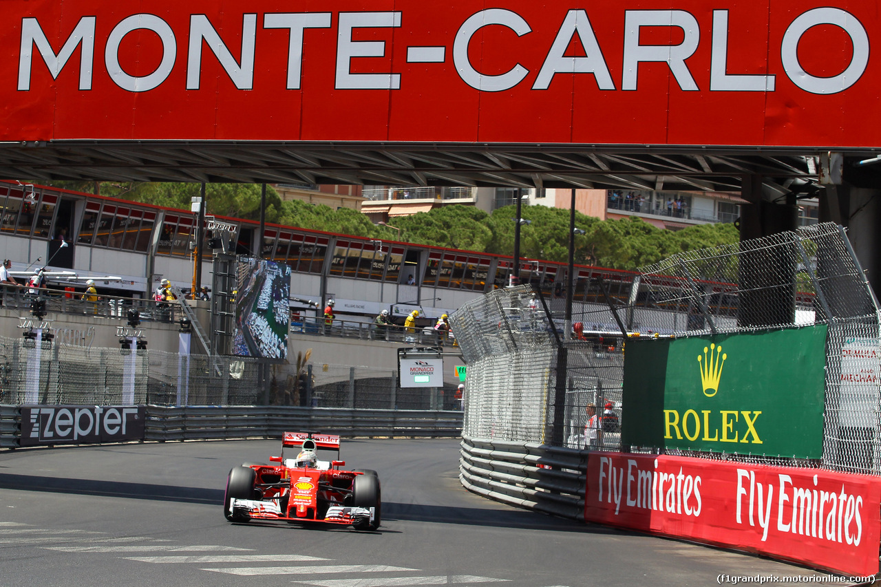 GP MONACO, 28.05.2016 - Qualifiche, Sebastian Vettel (GER) Ferrari SF16-H