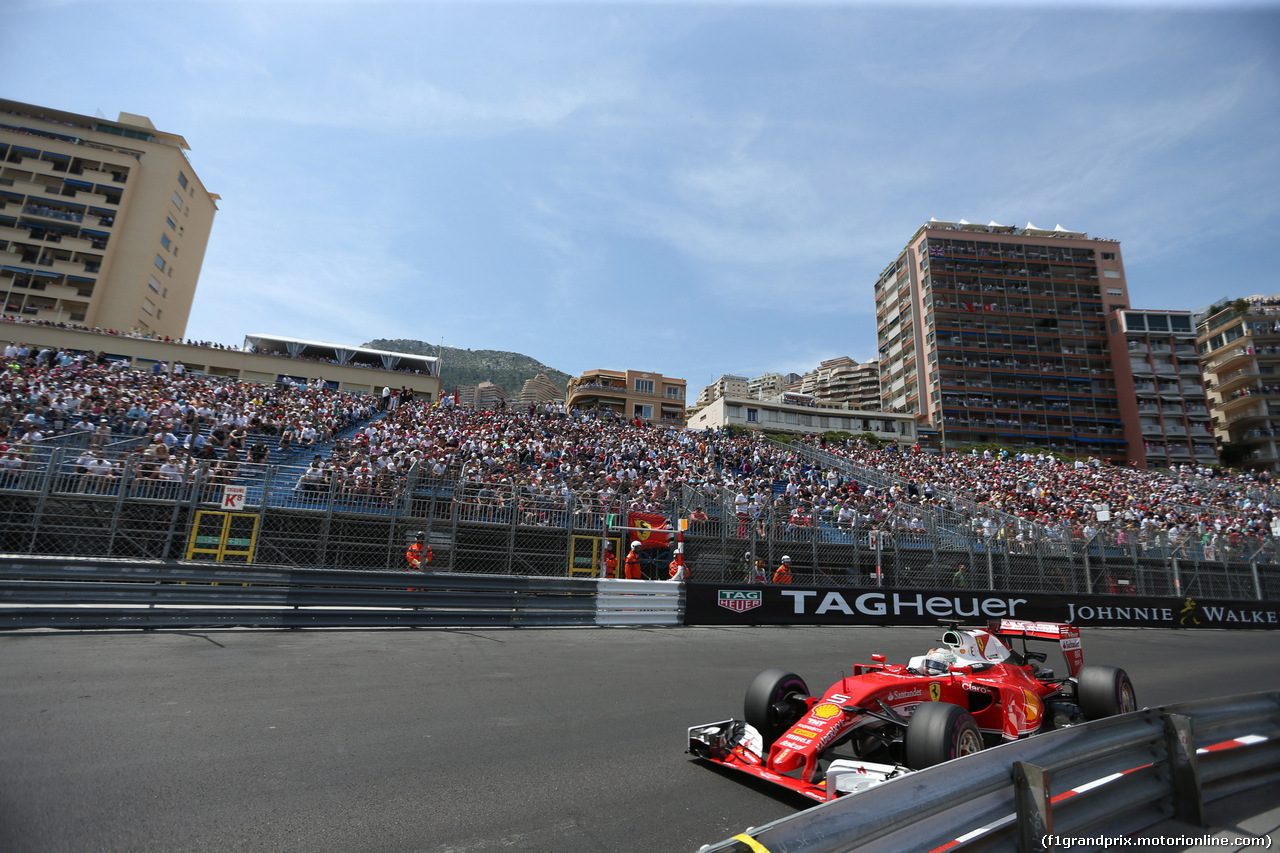 GP MONACO, 28.05.2016 - Qualifiche, Sebastian Vettel (GER) Ferrari SF16-H