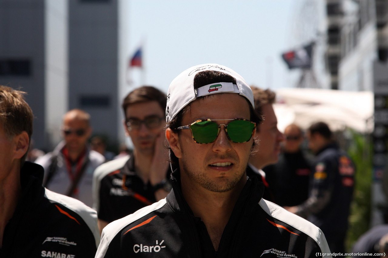 GP RUSSIA, 28.04.2016 - Sergio Perez (MEX) Sahara Force India F1 VJM09