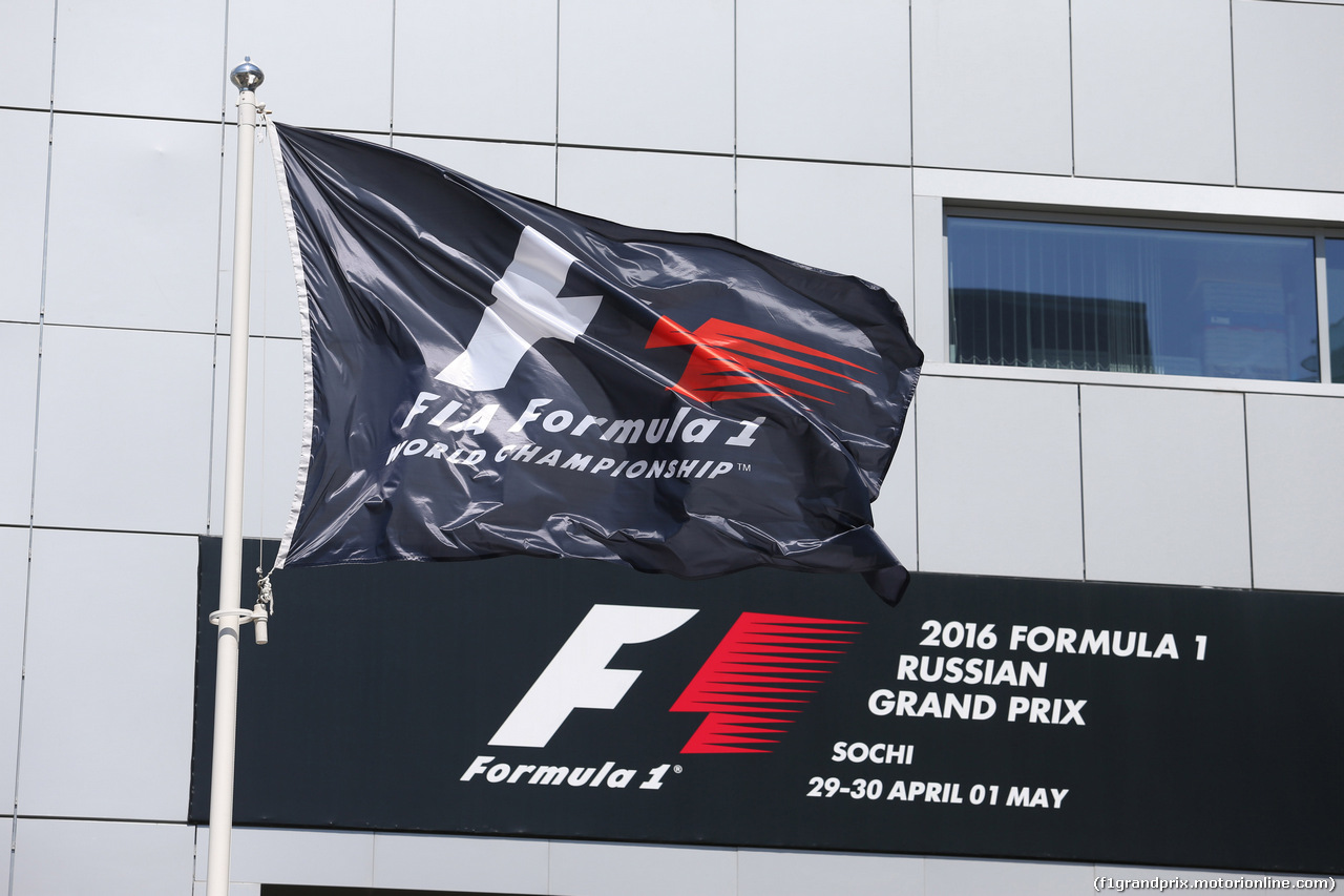GP RUSSIA, 28.04.2016 - F1 flag