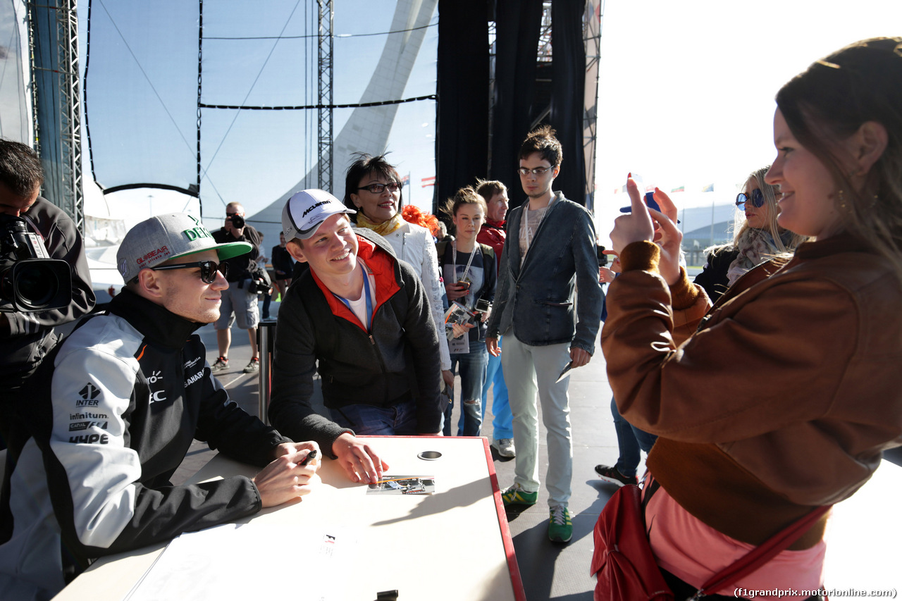 GP RUSSIA, 28.04.2016 - Autograph session, Nico Hulkenberg (GER) Sahara Force India F1 VJM09