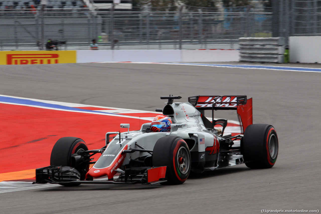 GP RUSSIA, 30.04.2016 - Prove Libere 3, Romain Grosjean (FRA) Haas F1 Team VF-16