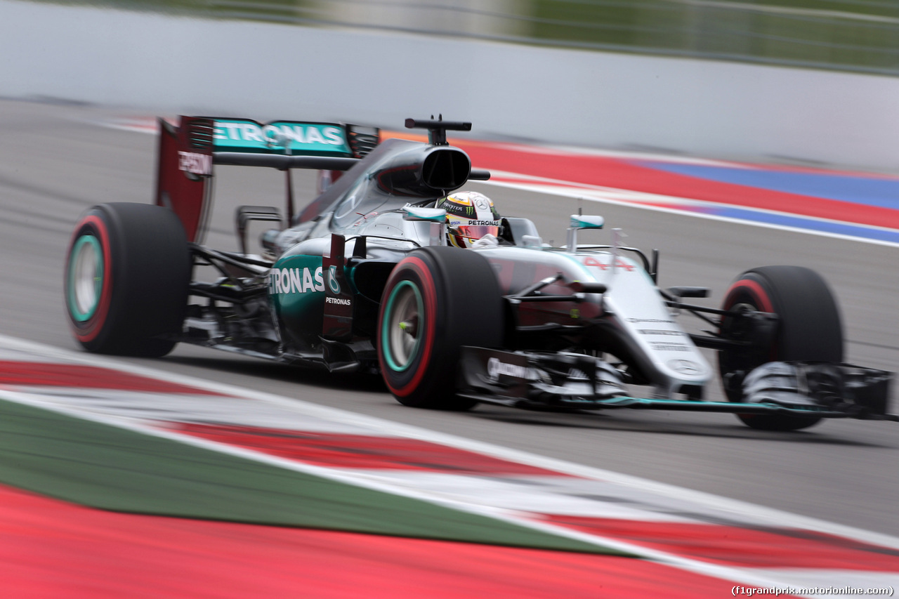 GP RUSSIA, 30.04.2016 - Prove Libere 3, Lewis Hamilton (GBR) Mercedes AMG F1 W07 Hybrid