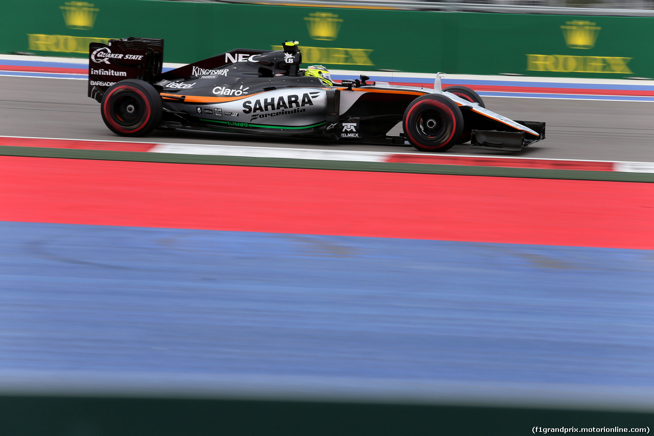 GP RUSSIA, 30.04.2016 - Prove Libere 3, Sergio Perez (MEX) Sahara Force India F1 VJM09