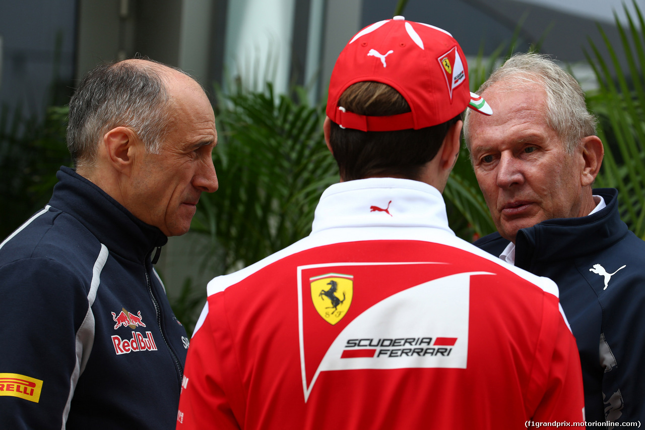 GP RUSSIA, 30.04.2016 - Qualifiche, Franz Tost, Scuderia Toro Rosso, Team Principal e Helmut Marko (AUT), Red Bull Racing, Red Bull Advisor