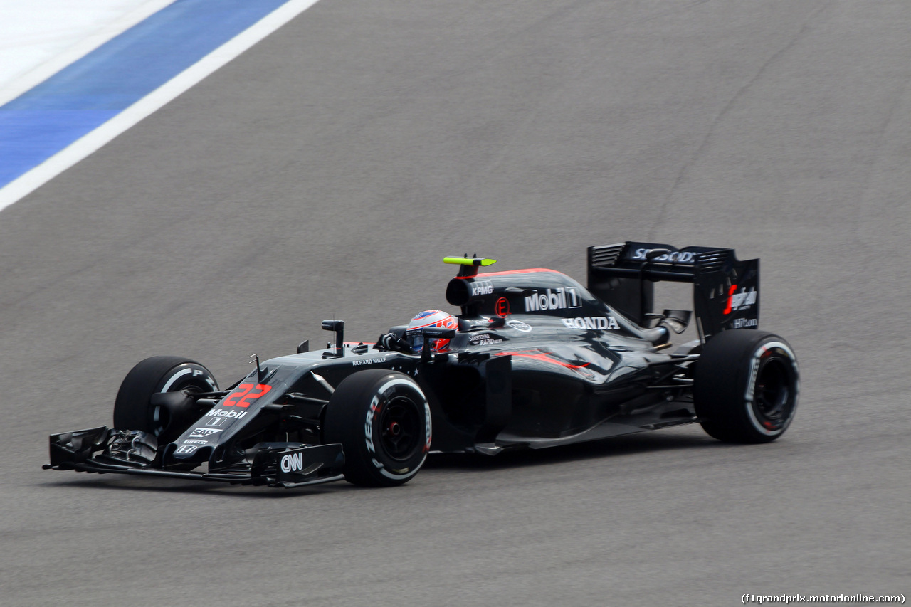 GP RUSSIA, 29.04.2016 - Prove Libere 1, Jenson Button (GBR)  McLaren Honda MP4-31