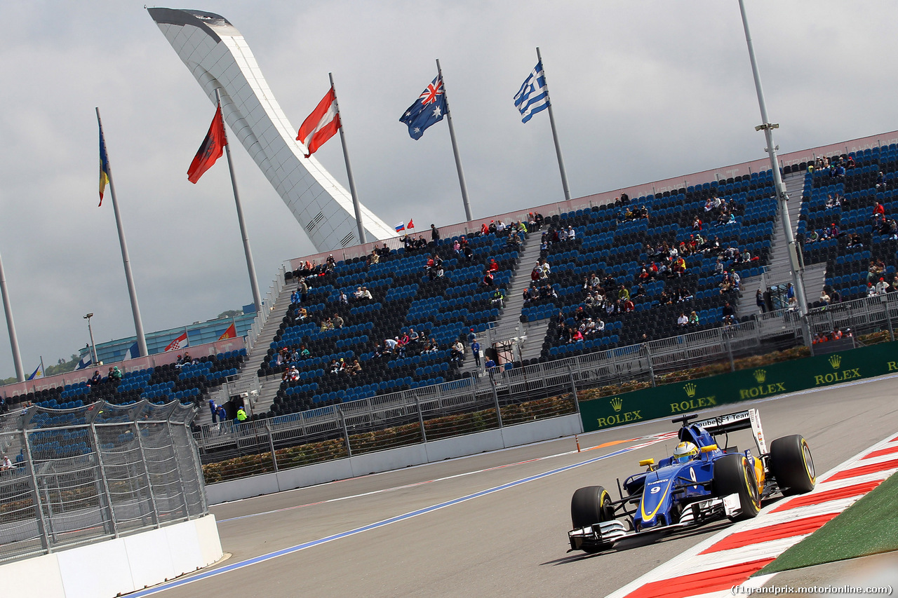 GP RUSSIA, 29.04.2016 - Prove Libere 1, Marcus Ericsson (SUE) Sauber C34