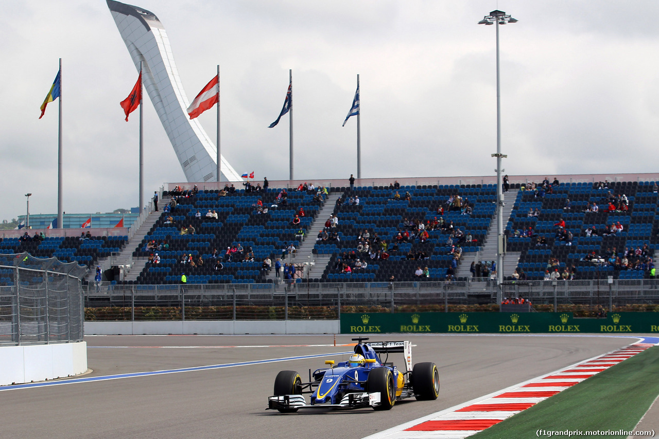 GP RUSSIA, 29.04.2016 - Prove Libere 1, Marcus Ericsson (SUE) Sauber C34