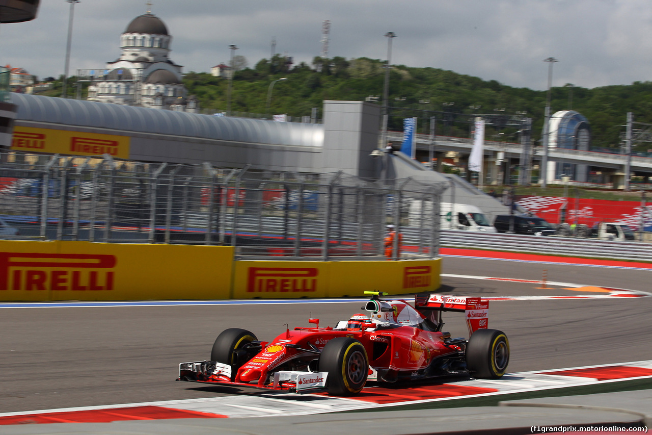 GP RUSSIA, 29.04.2016 - Prove Libere 2, Kimi Raikkonen (FIN) Ferrari SF16-H