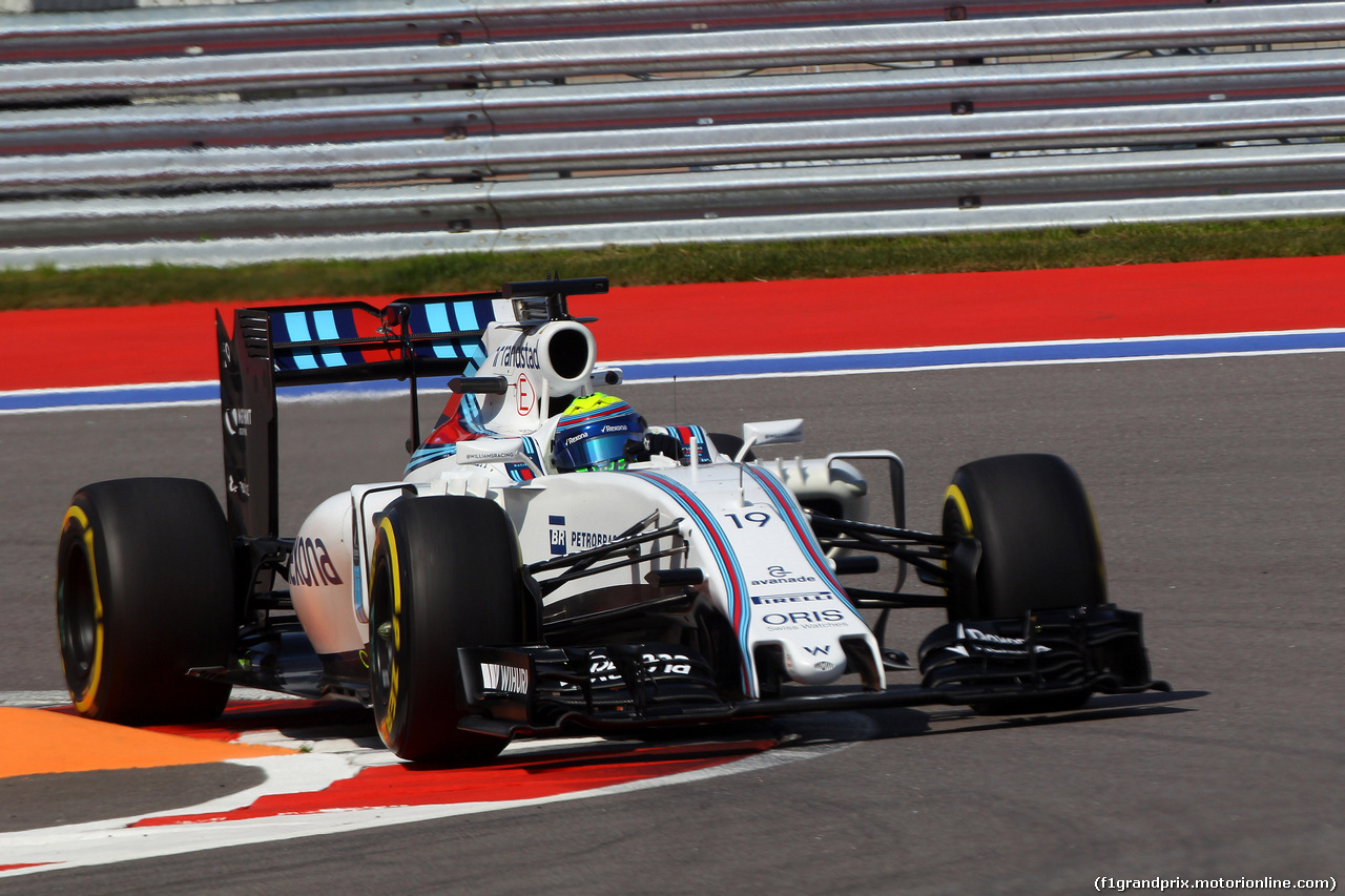 GP RUSSIA, 29.04.2016 - Prove Libere 2, Felipe Massa (BRA) Williams FW38