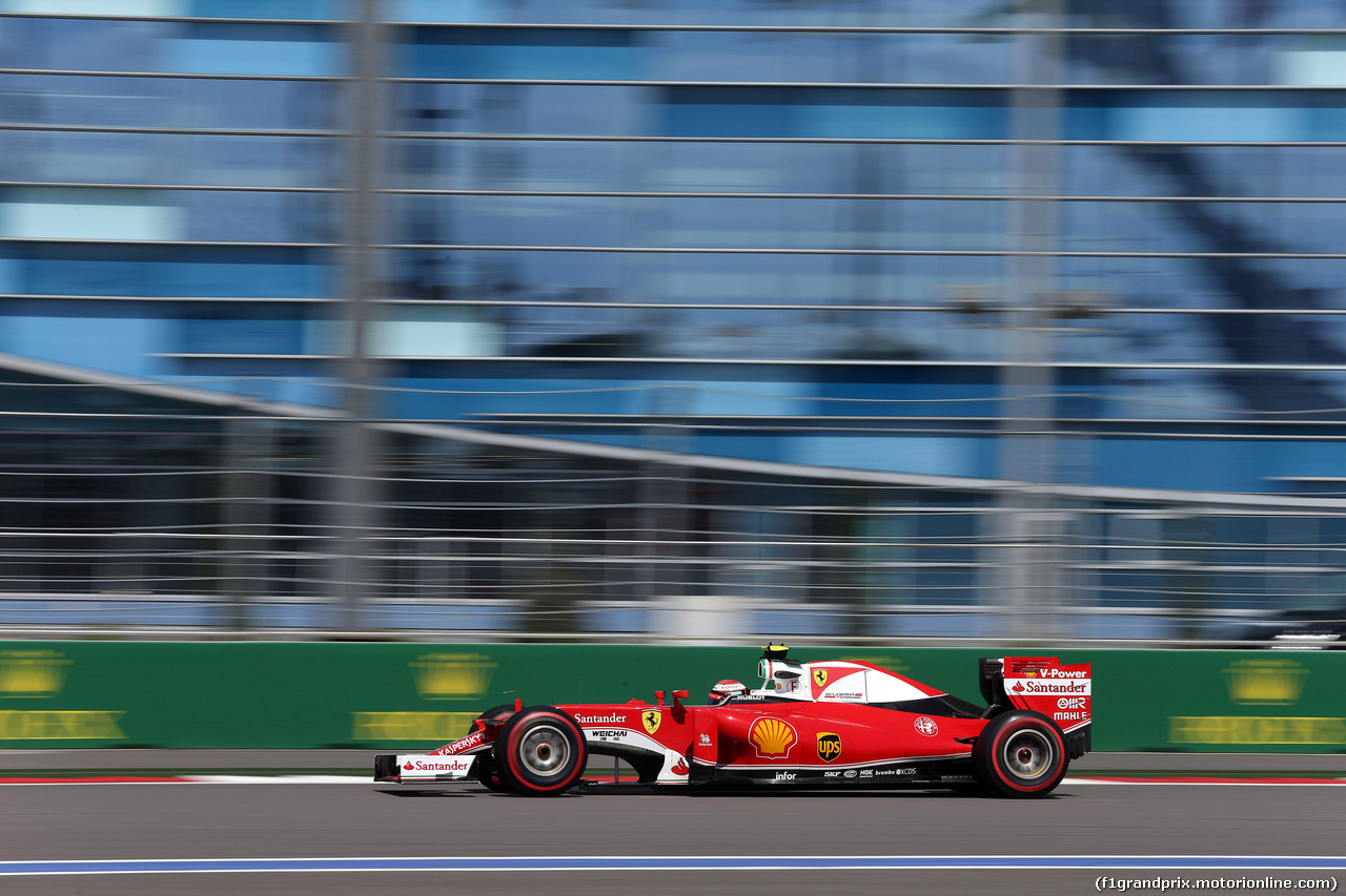 GP RUSSIA, 29.04.2016 - Prove Libere 2, Kimi Raikkonen (FIN) Ferrari SF16-H