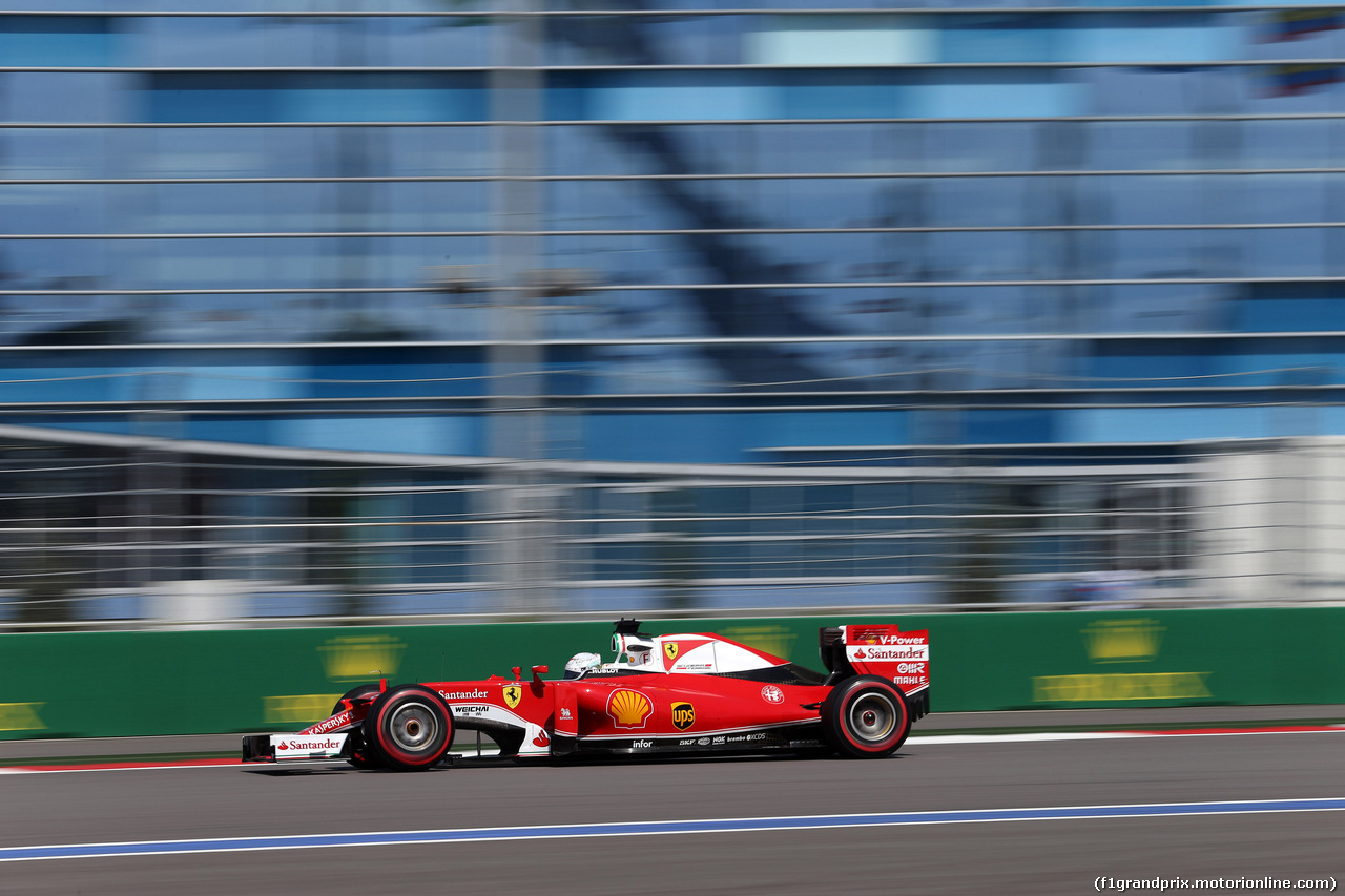 GP RUSSIA, 29.04.2016 - Prove Libere 2, Sebastian Vettel (GER) Ferrari SF16-H