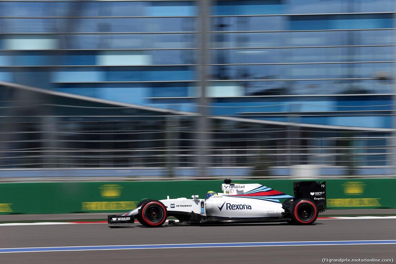 GP RUSSIA, 29.04.2016 - Prove Libere 2, Felipe Massa (BRA) Williams FW38