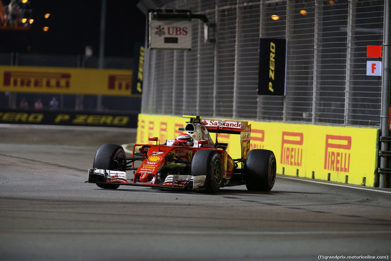 GP SINGAPORE, 18.09.2016 - Gara, Kimi Raikkonen (FIN) Ferrari SF16-H