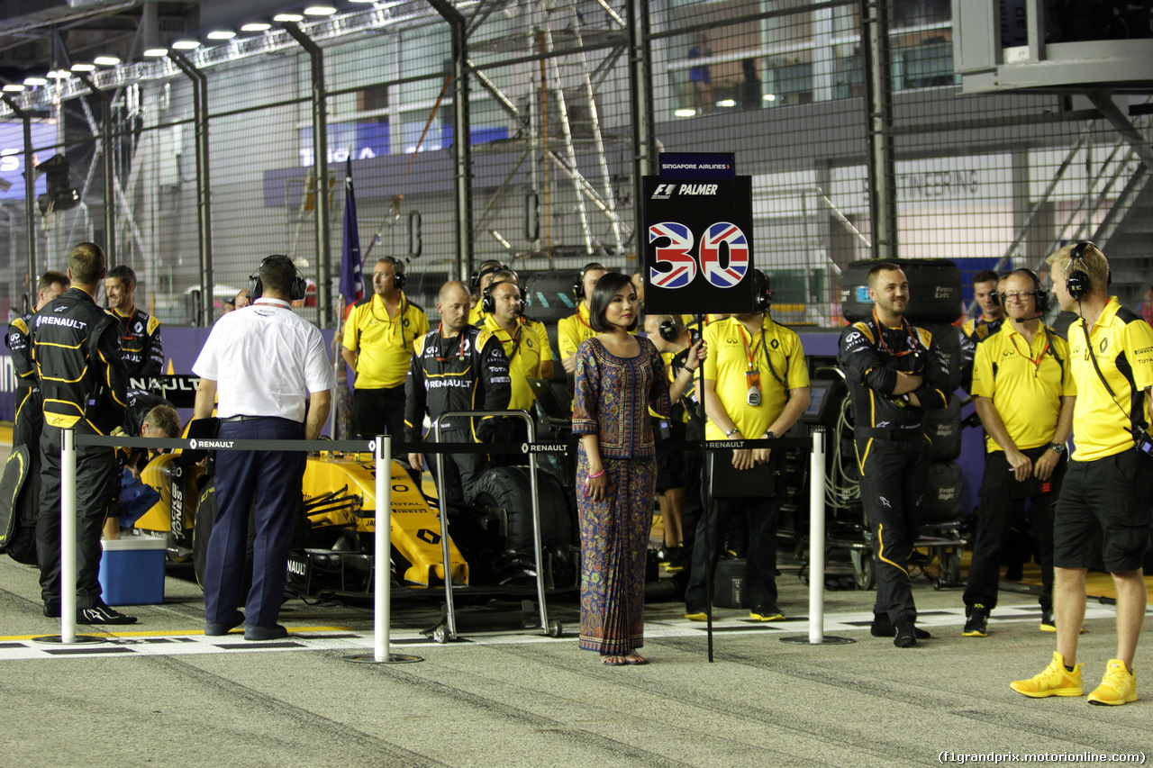 GP SINGAPORE, 18.09.2016 - Gara, Jolyon Palmer (GBR) Renault Sport F1 Team RS16