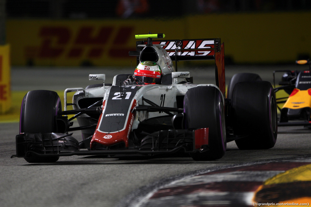 GP SINGAPORE, 18.09.2016 - Gara, Esteban Gutierrez (MEX) Haas F1 Team VF-16