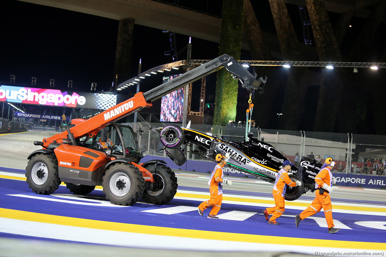 GP SINGAPORE, 18.09.2016 - Gara, Nico Hulkenberg (GER) Sahara Force India F1 VJM09