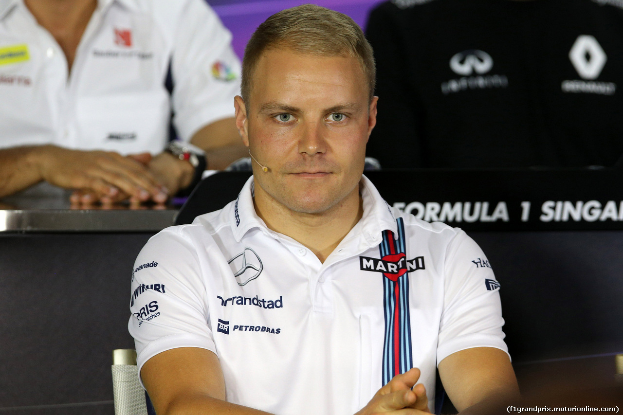 GP SINGAPORE, 15.09.2016 - Conferenza Stampa, Valtteri Bottas (FIN) Williams FW38