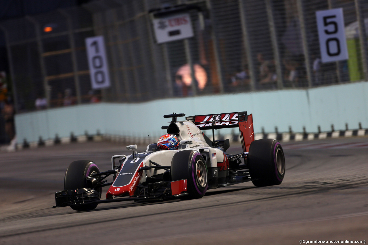 GP SINGAPORE, 17.09.2016 - Prove Libere 3, Romain Grosjean (FRA) Haas F1 Team VF-16