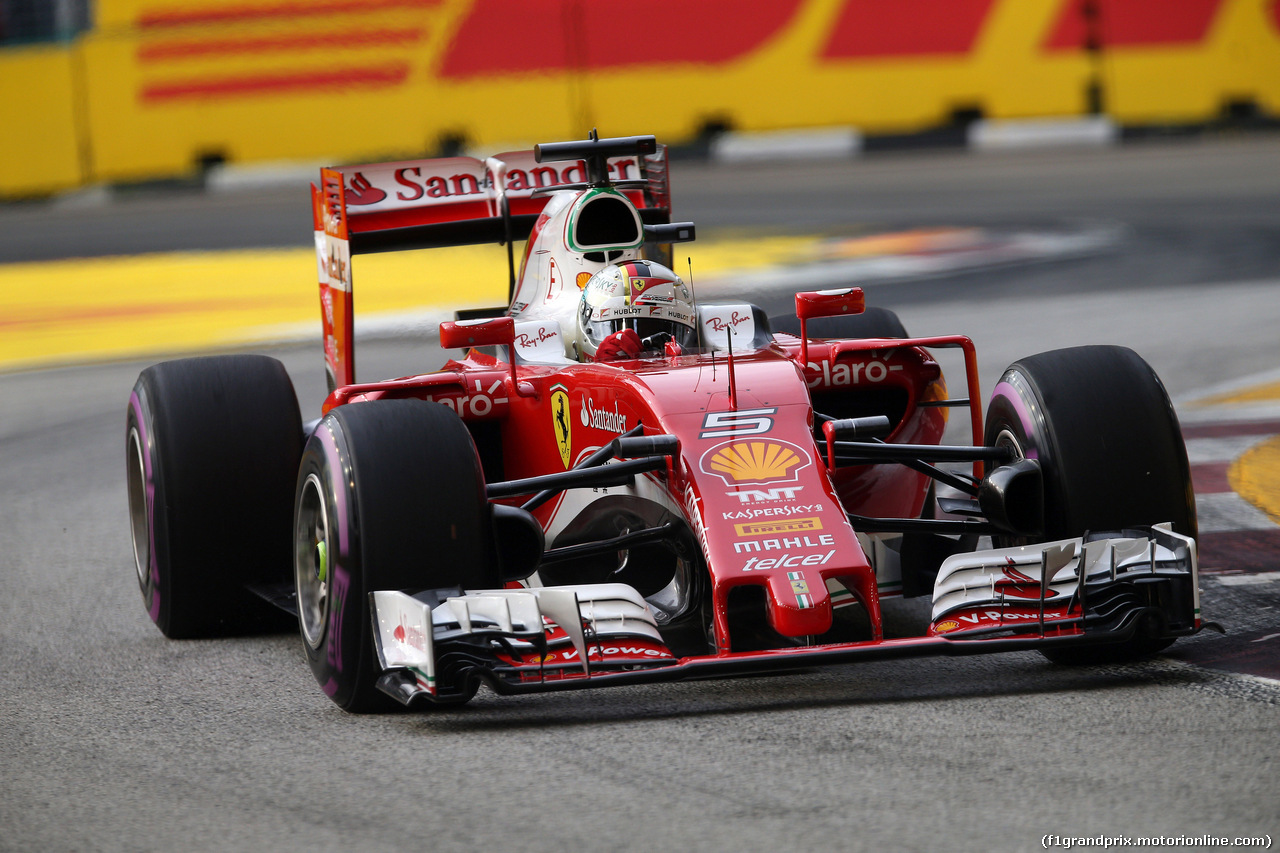 GP SINGAPORE, 17.09.2016 - Prove Libere 3, Sebastian Vettel (GER) Ferrari SF16-H