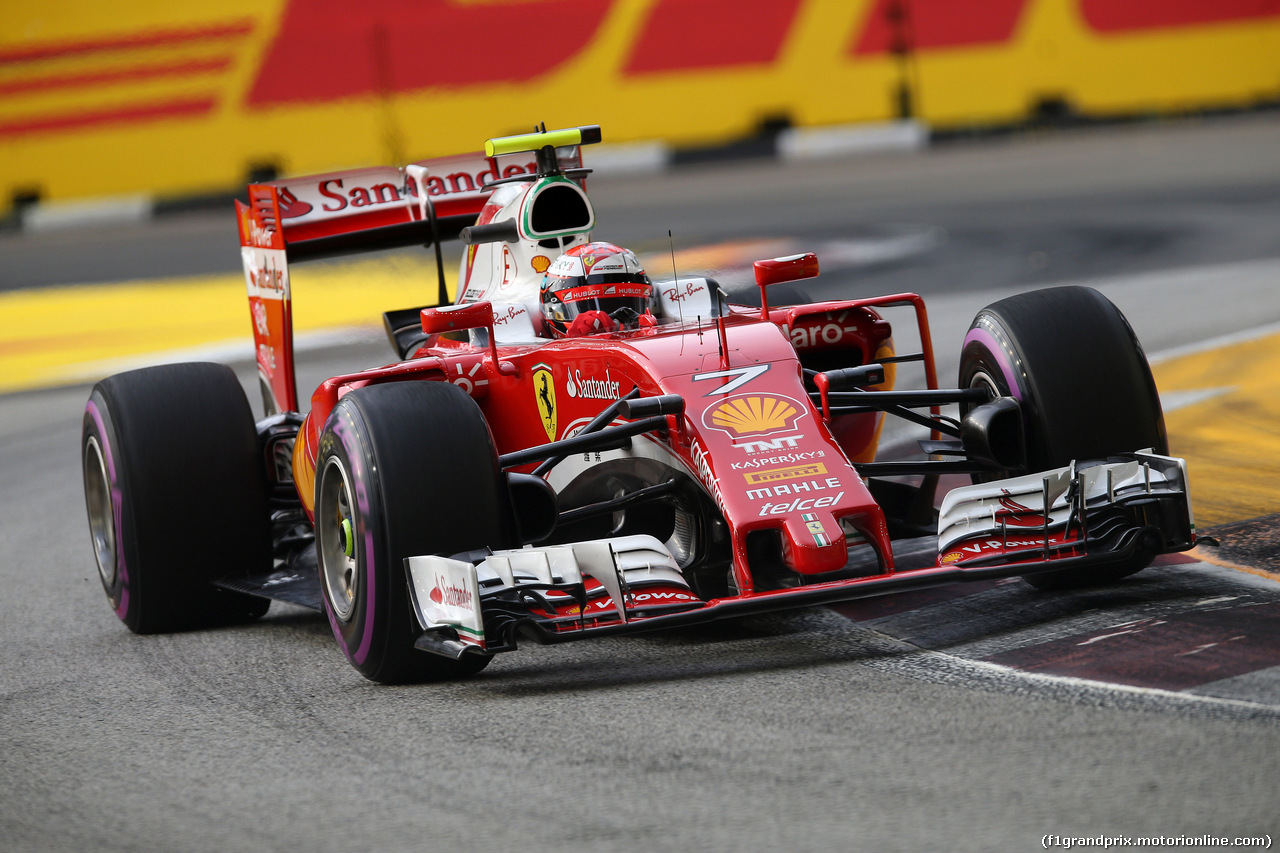 GP SINGAPORE, 17.09.2016 - Prove Libere 3, Kimi Raikkonen (FIN) Ferrari SF16-H