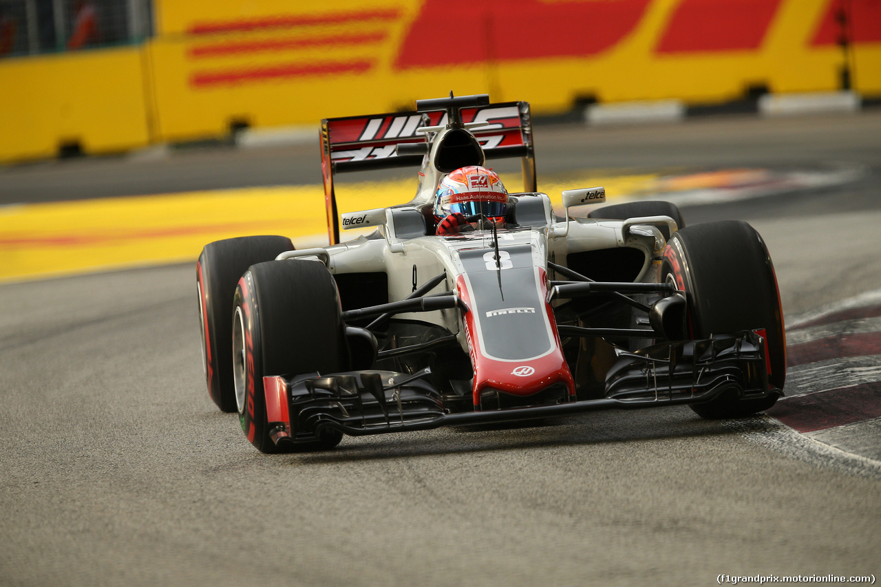 GP SINGAPORE, 17.09.2016 - Prove Libere 3, Romain Grosjean (FRA) Haas F1 Team VF-16