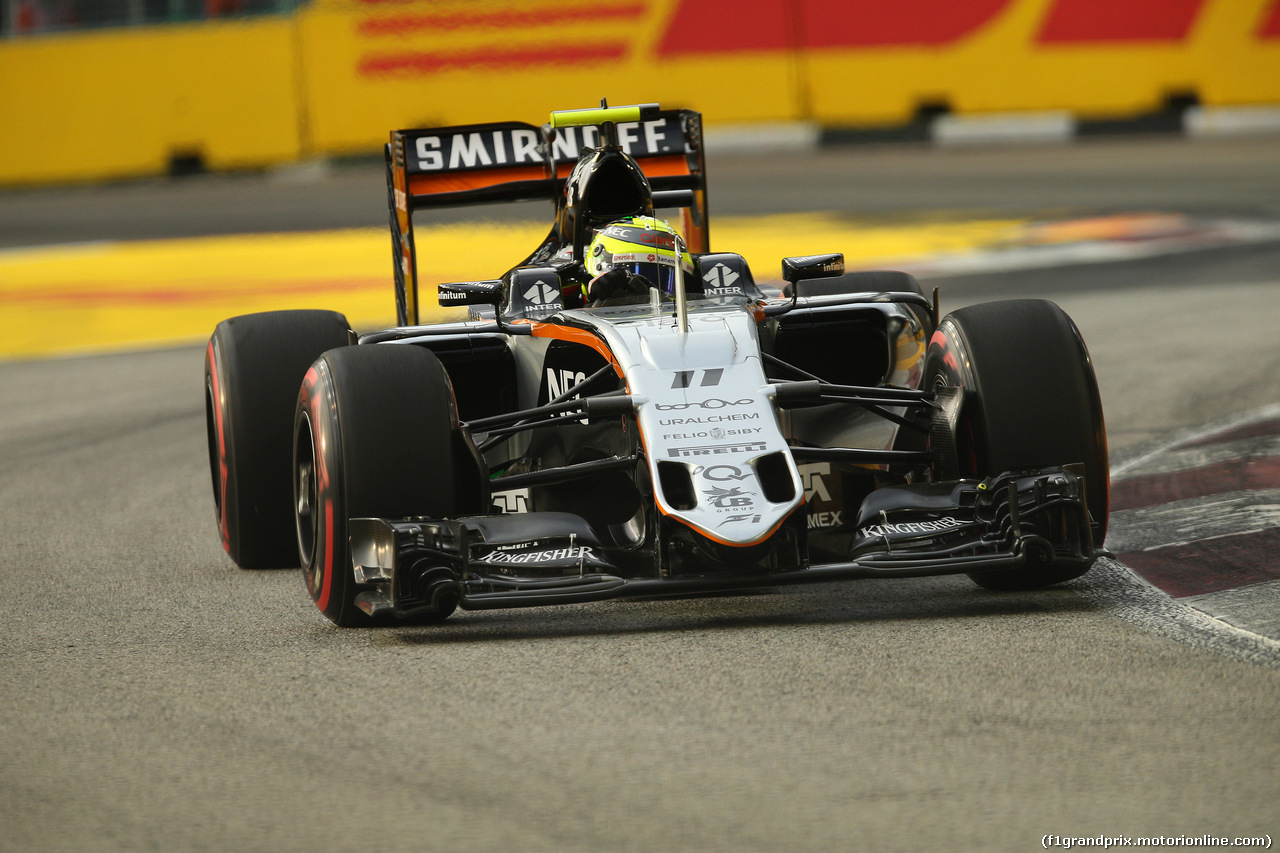 GP SINGAPORE, 17.09.2016 - Prove Libere 3, Sergio Perez (MEX) Sahara Force India F1 VJM09