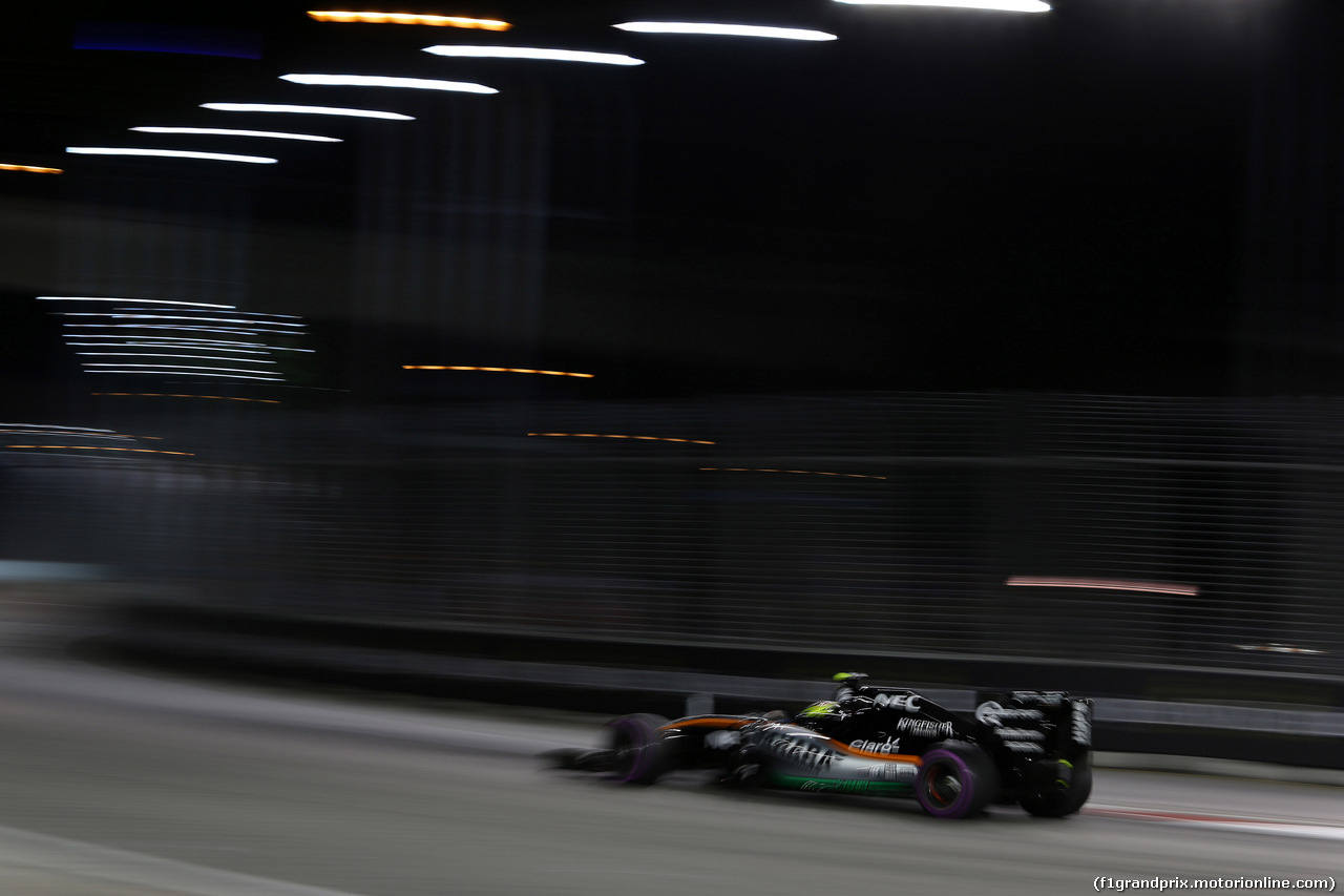 GP SINGAPORE, 17.09.2016 - Qualifiche, Sergio Perez (MEX) Sahara Force India F1 VJM09