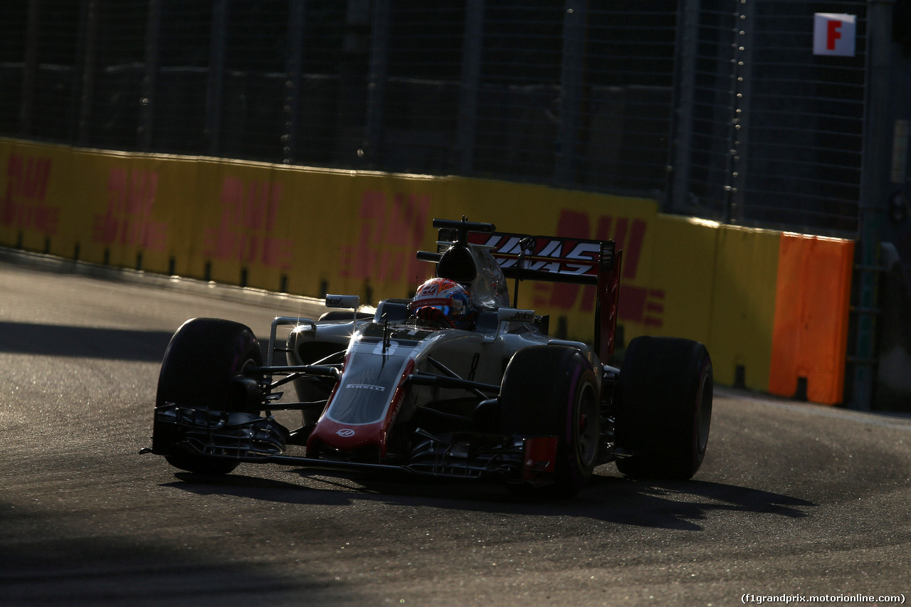 GP SINGAPORE, 16.09.2016 - Prove Libere 1, Romain Grosjean (FRA) Haas F1 Team VF-16