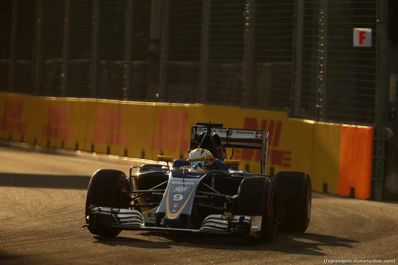 GP SINGAPORE, 16.09.2016 - Prove Libere 1, Marcus Ericsson (SUE) Sauber C34