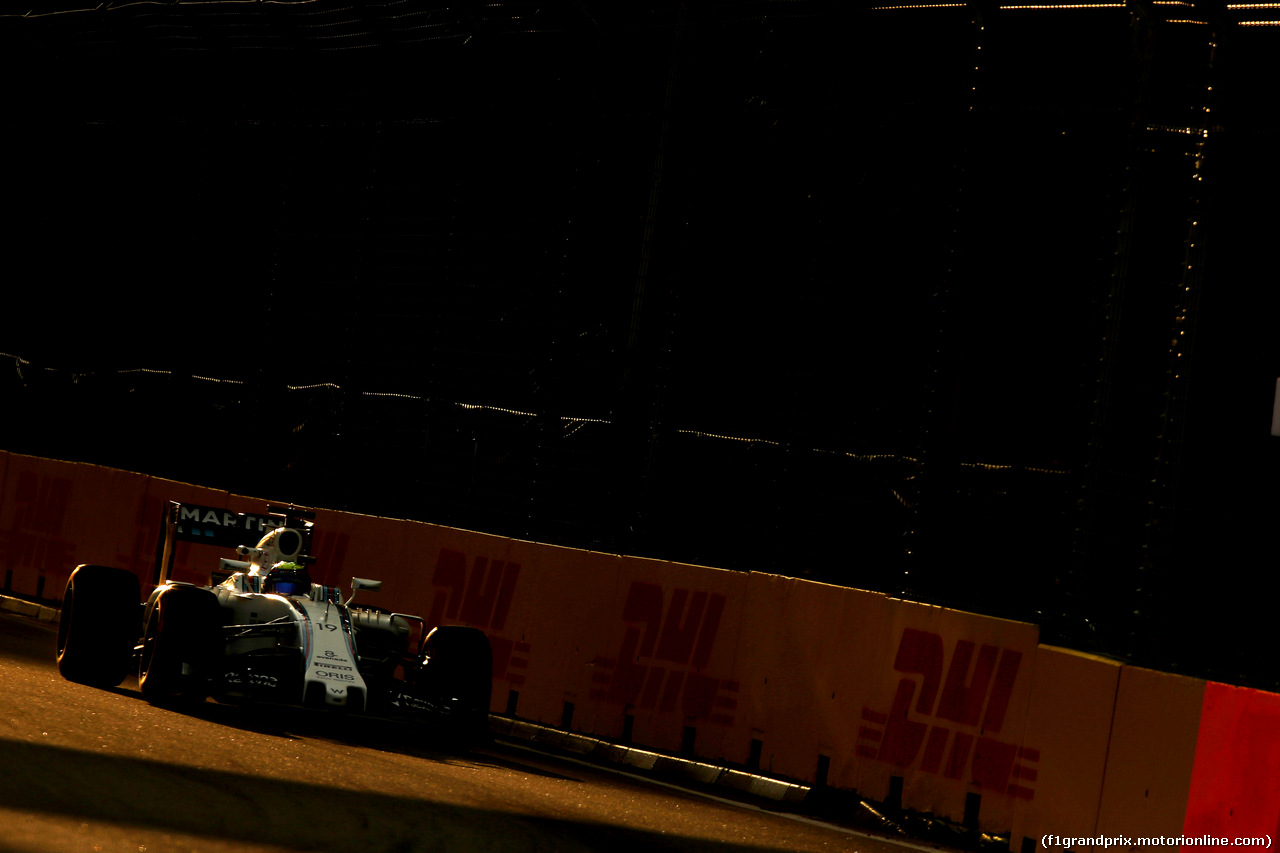 GP SINGAPORE, 16.09.2016 - Prove Libere 1, Felipe Massa (BRA) Williams FW38