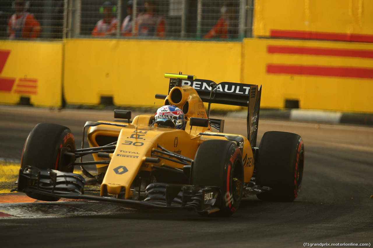 GP SINGAPORE, 16.09.2016 - Prove Libere 1, Jolyon Palmer (GBR) Renault Sport F1 Team RS16