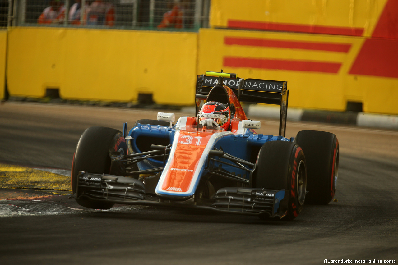 GP SINGAPORE, 16.09.2016 - Prove Libere 1, Esteban Ocon (FRA) Manor Racing MRT05