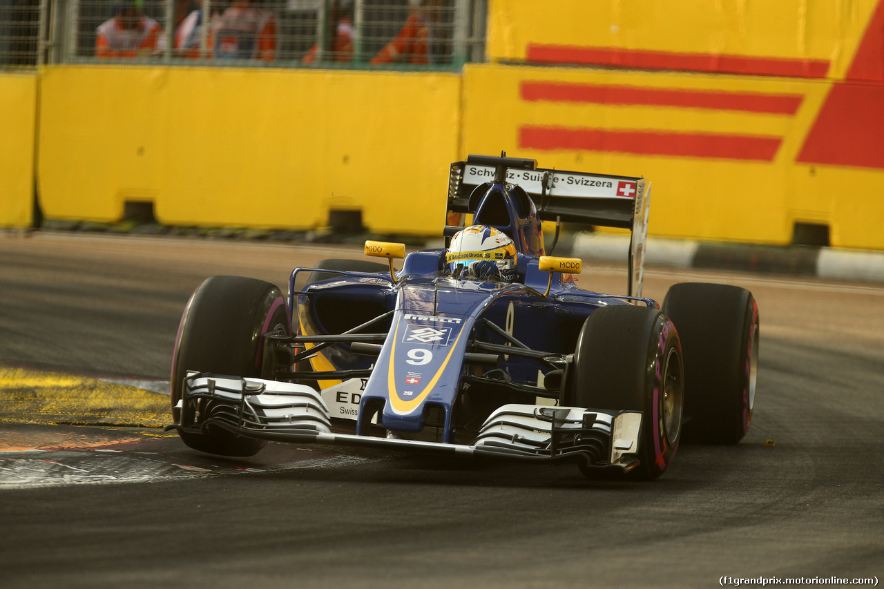 GP SINGAPORE, 16.09.2016 - Prove Libere 1, Marcus Ericsson (SUE) Sauber C34