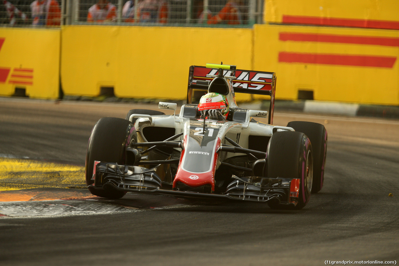 GP SINGAPORE, 16.09.2016 - Prove Libere 1, Esteban Gutierrez (MEX) Haas F1 Team VF-16