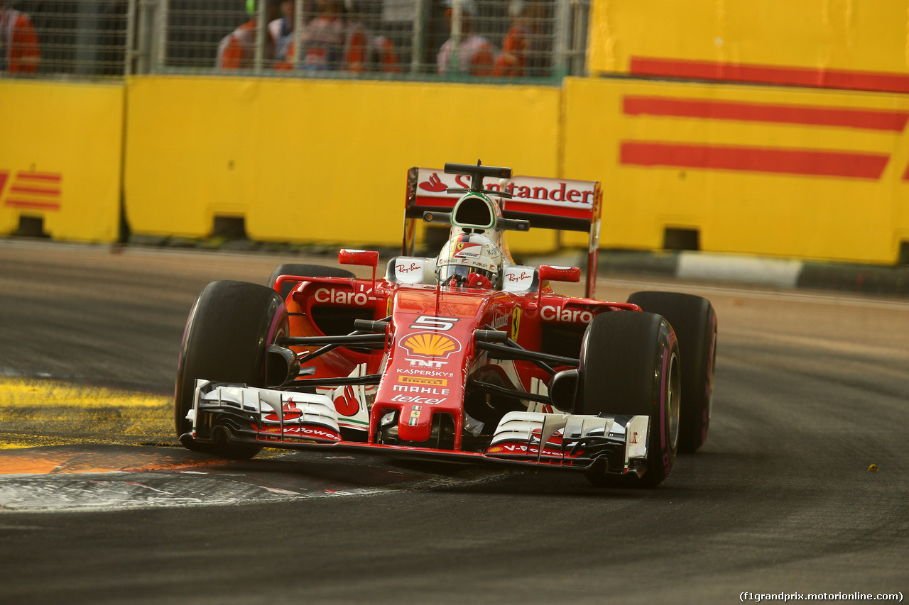 GP SINGAPORE, 16.09.2016 - Prove Libere 1, Sebastian Vettel (GER) Ferrari SF16-H