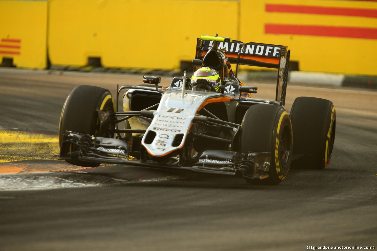 GP SINGAPORE, 16.09.2016 - Prove Libere 1, Sergio Perez (MEX) Sahara Force India F1 VJM09