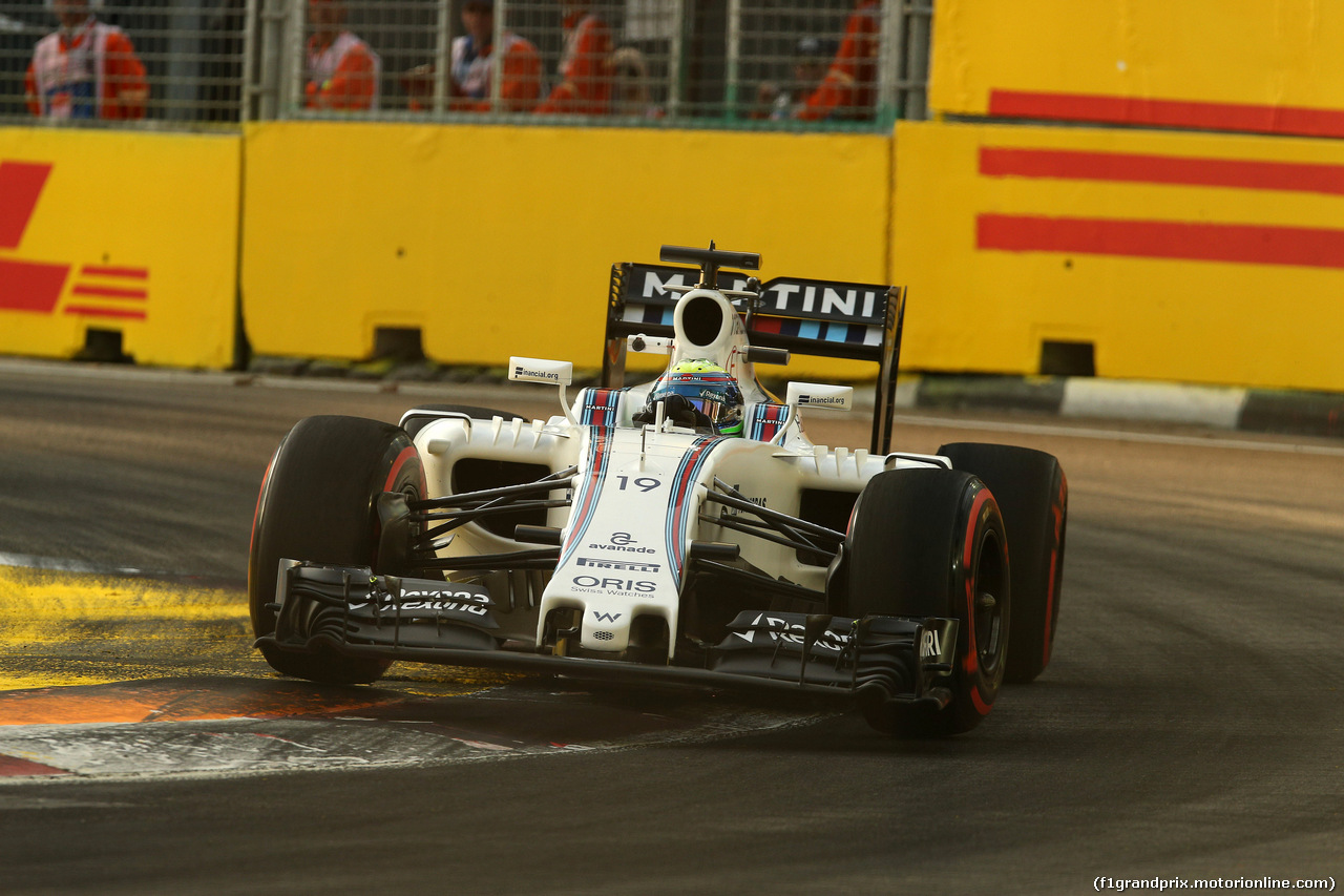 GP SINGAPORE, 16.09.2016 - Prove Libere 1, Felipe Massa (BRA) Williams FW38