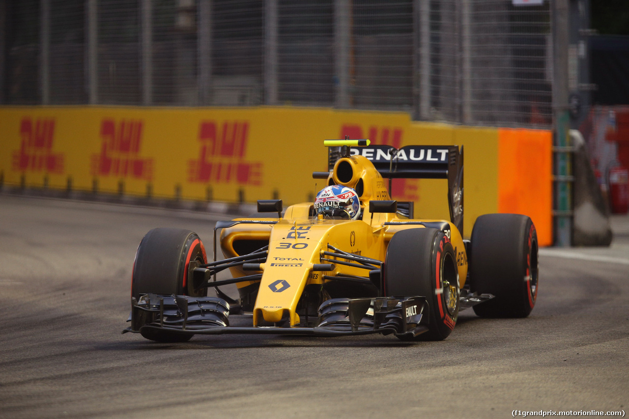 GP SINGAPORE, 16.09.2016 - Prove Libere 1, Jolyon Palmer (GBR) Renault Sport F1 Team RS16