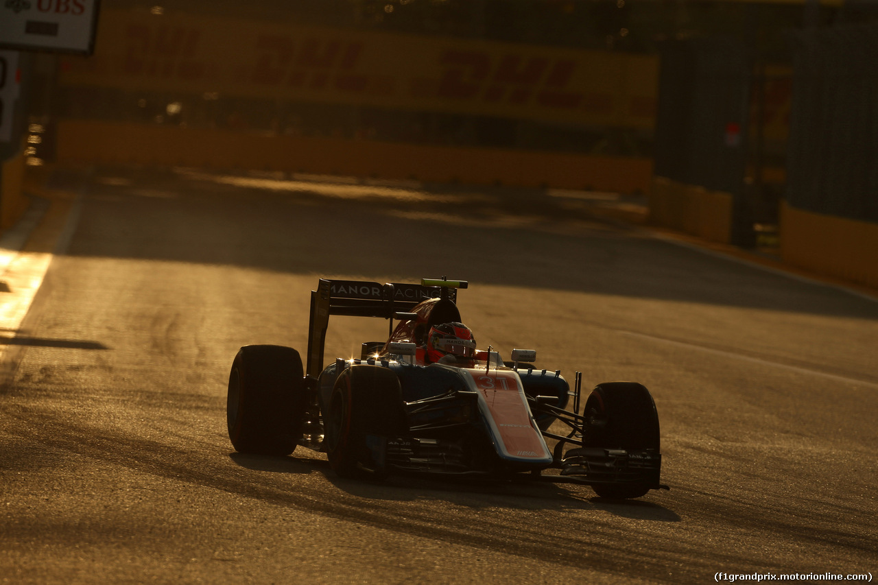 GP SINGAPORE, 16.09.2016 - Prove Libere 1, Esteban Ocon (FRA) Manor Racing MRT05