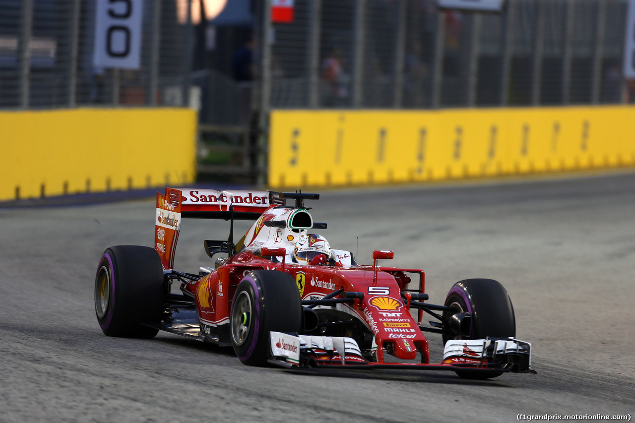 GP SINGAPORE, 16.09.2016 - Prove Libere 1, Sebastian Vettel (GER) Ferrari SF16-H