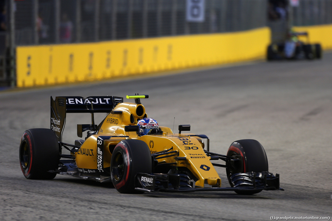 GP SINGAPORE, 16.09.2016 - Prove Libere 1, Jolyon Palmer (GBR) Renault Sport F1 Team RS16