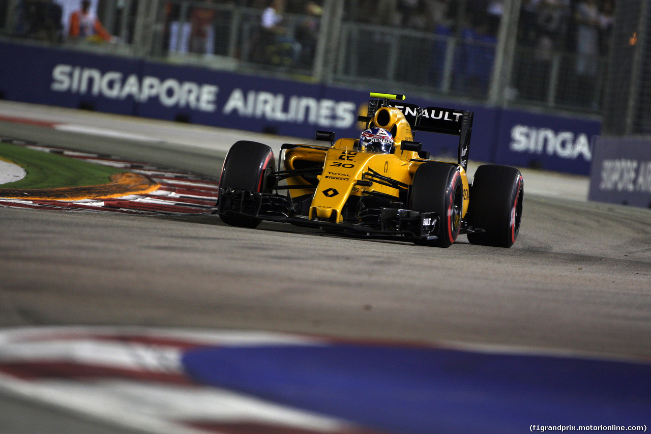 GP SINGAPORE, 16.09.2016 - Prove Libere 2, Jolyon Palmer (GBR) Renault Sport F1 Team RS16