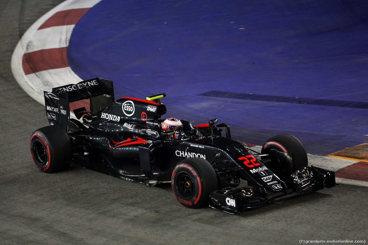 GP SINGAPORE, 16.09.2016 - Prove Libere 2, Jenson Button (GBR)  McLaren Honda MP4-31