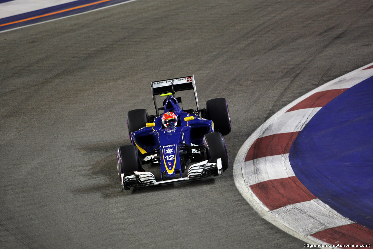 GP SINGAPORE, 16.09.2016 - Prove Libere 2, Felipe Nasr (BRA) Sauber C34