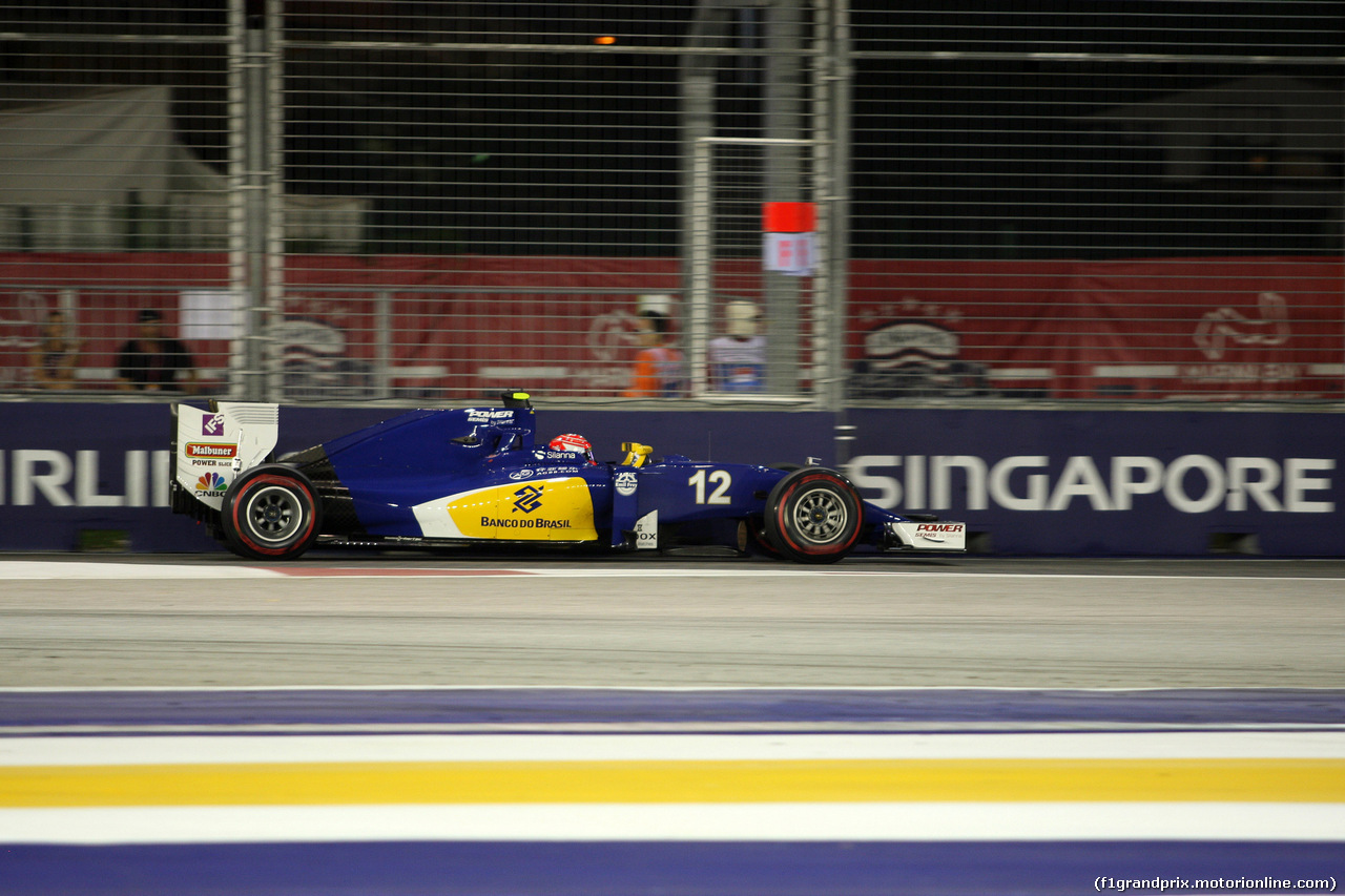 GP SINGAPORE, 16.09.2016 - Prove Libere 2, Felipe Nasr (BRA) Sauber C34