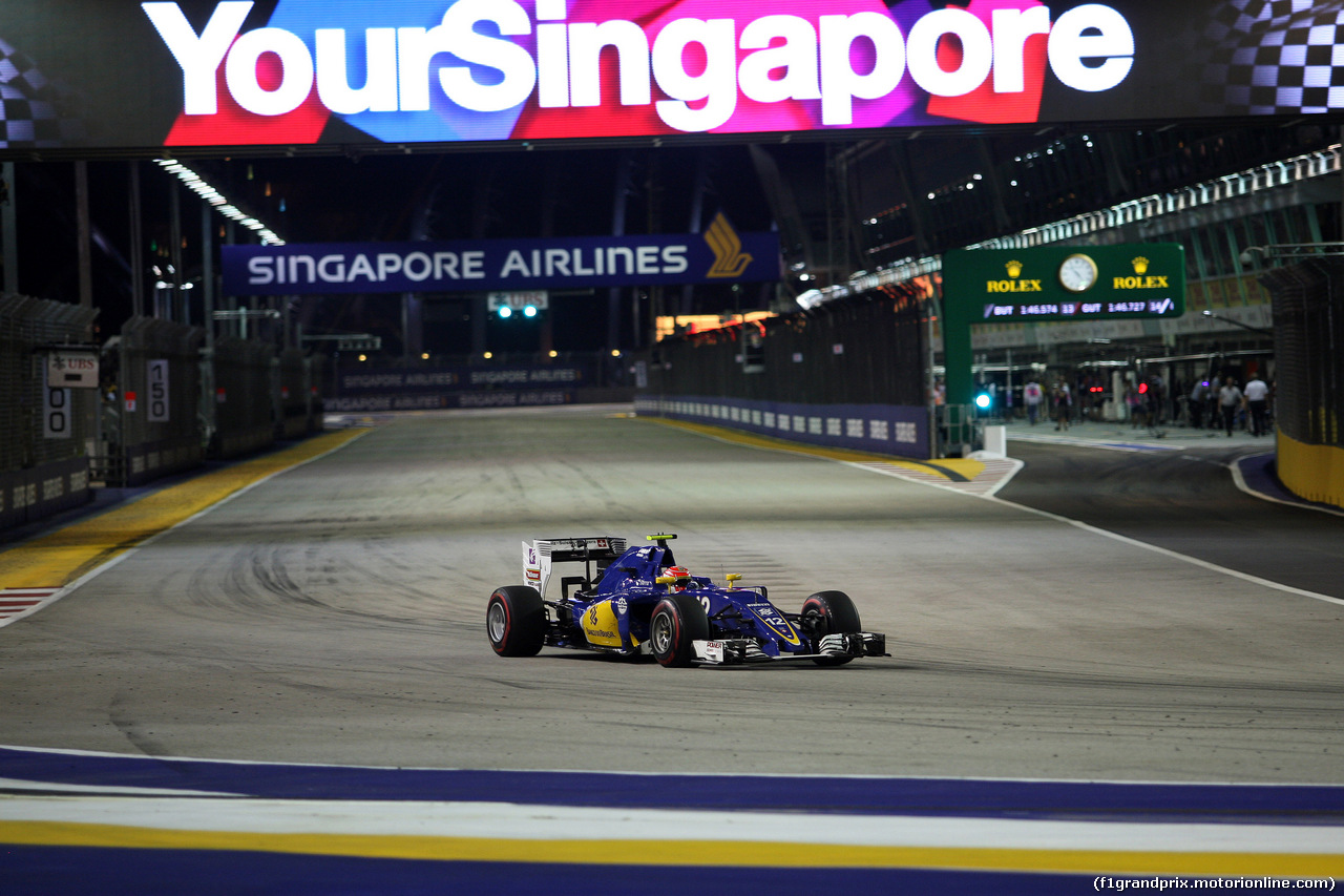 GP SINGAPORE, 16.09.2016 - Prove Libere 2, Felipe Nasr (BRA) Sauber C34