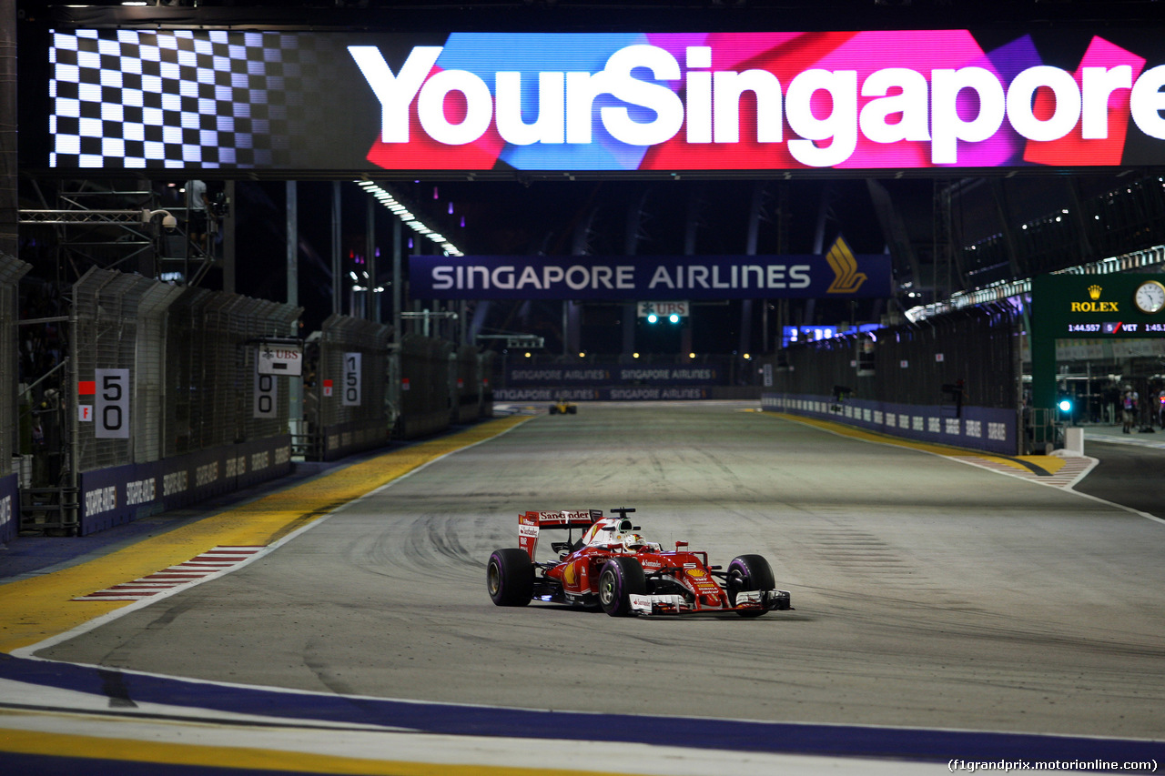 GP SINGAPORE, 16.09.2016 - Prove Libere 2, Sebastian Vettel (GER) Ferrari SF16-H