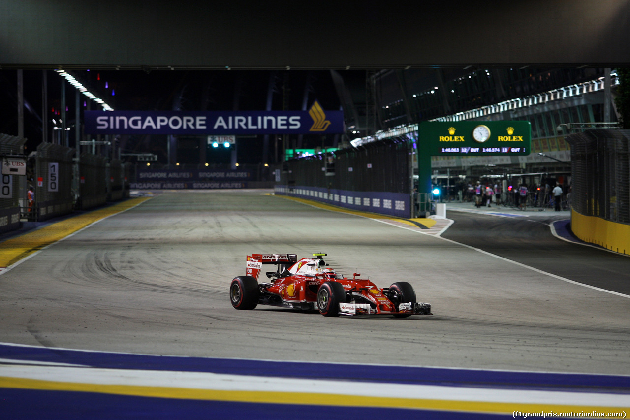 GP SINGAPORE, 16.09.2016 - Prove Libere 2, Kimi Raikkonen (FIN) Ferrari SF16-H